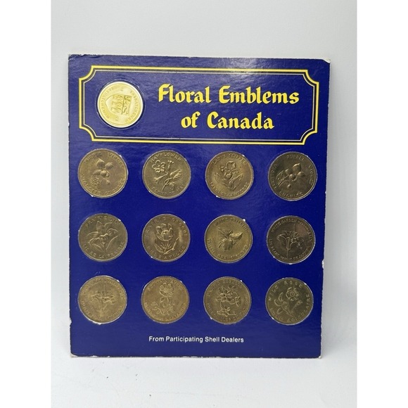 SHELL COAT OF ARMS FLORAL EMBLEMS OF CANADA COLLECTOR SET COMPLETE -Read - Picture 8 of 12